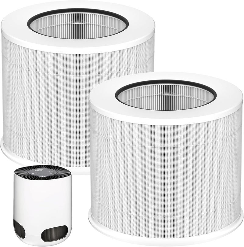 Sinnya 2 Pack 12020 Filter Replacement Compatible with Clorox Air Purifiers Fit for Clorox Tabletop Air Purifier Model 11020 & 11021 True HEPA Filter, Small Rooms Up to 200 Sq. Ft. Capacity - Image 1